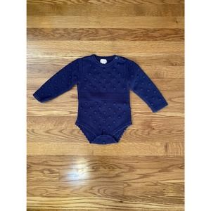 Blue Sweater Long Sleeve Romper - Cat&jack (18m)